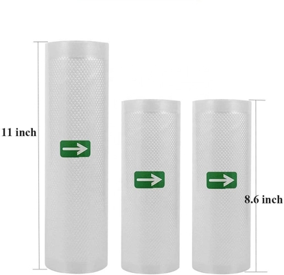 냉장고 진공 롤스 PE 나일론 플라스틱 진공 실러 백 11&quot;X25' Ft
