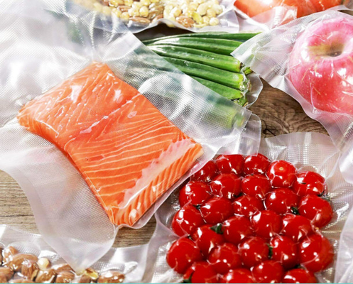 QS 냉동 식품 고온 밀봉 PE 뜨거운 밀폐 플라스틱 봉투는 브랜드 15cm*25cm을 특화합니다